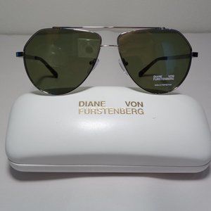 Diane von Furstenberg ARIA Silver New Sunglasses